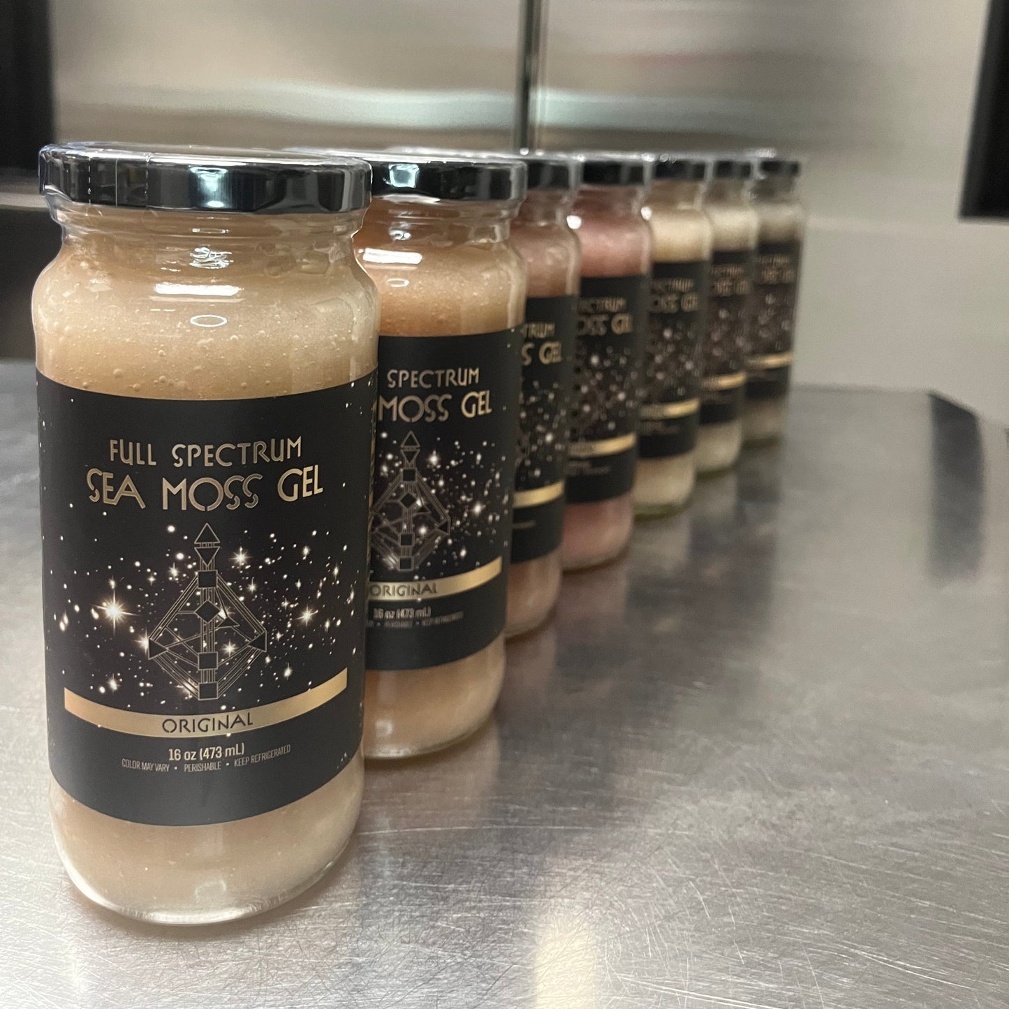 Color Range of Organically Kismets Original Sea moss Gel
