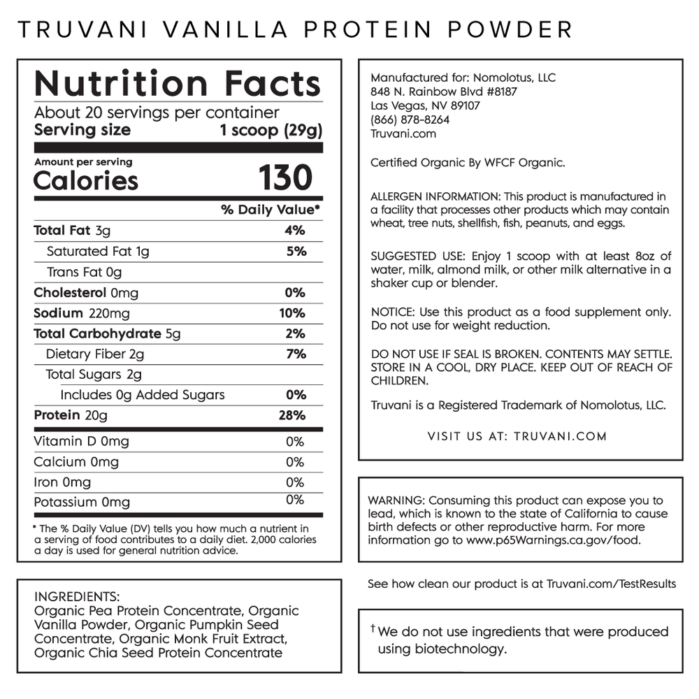 Plant Based Protein Powder (Vanilla)
