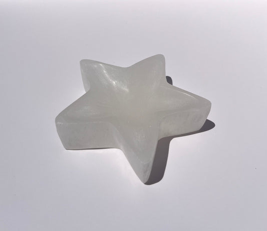 Selenite Star Dish 1 ct.