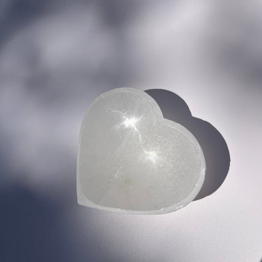 Selenite Heart Dish 1 ct.