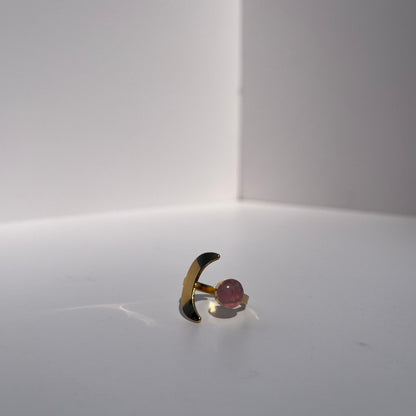 Gold Moon Crystal Ring