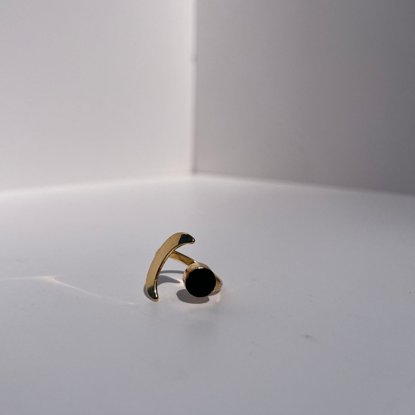 Gold Moon Crystal Ring