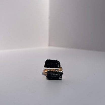 Gold Double Stone Ring