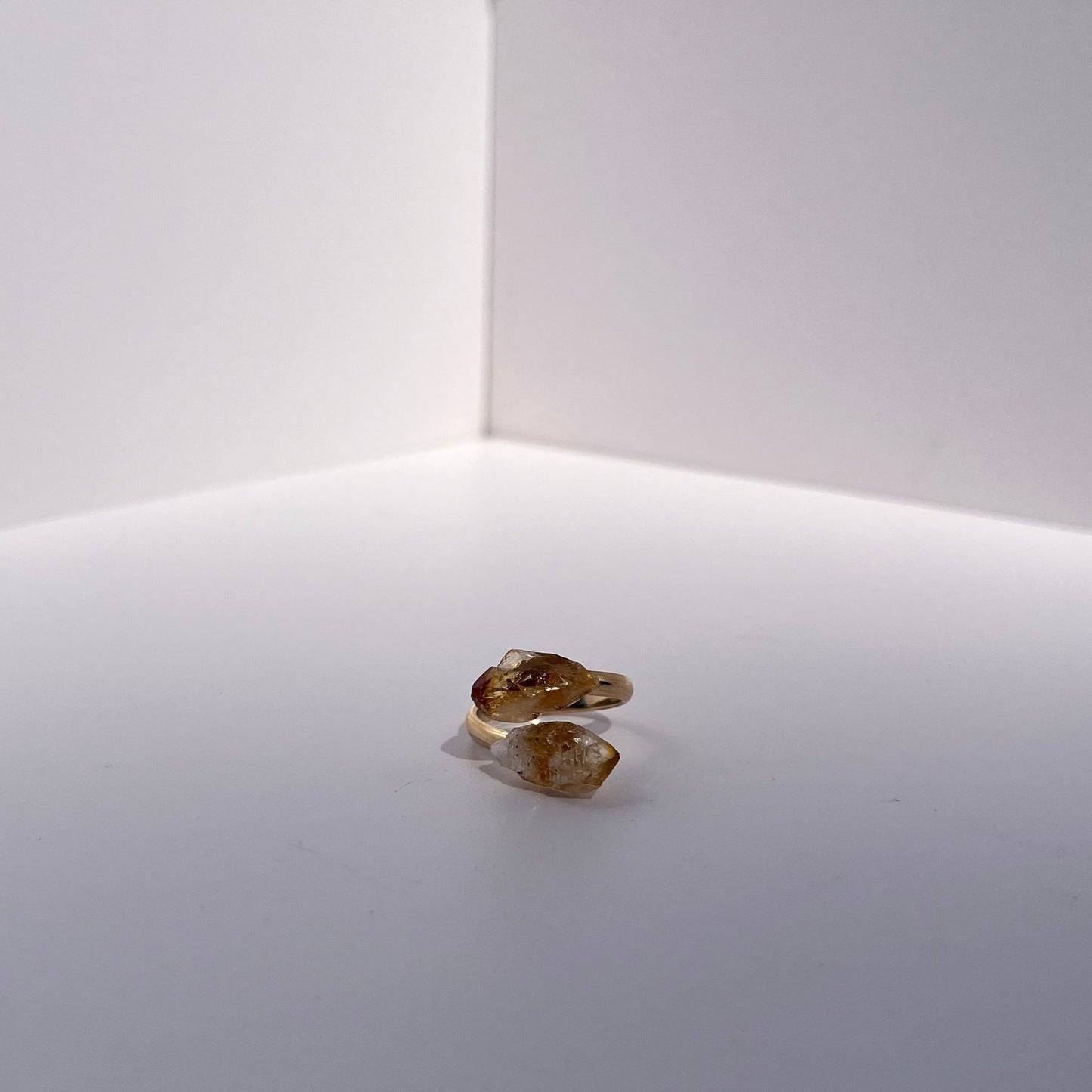 Gold Double Point Ring