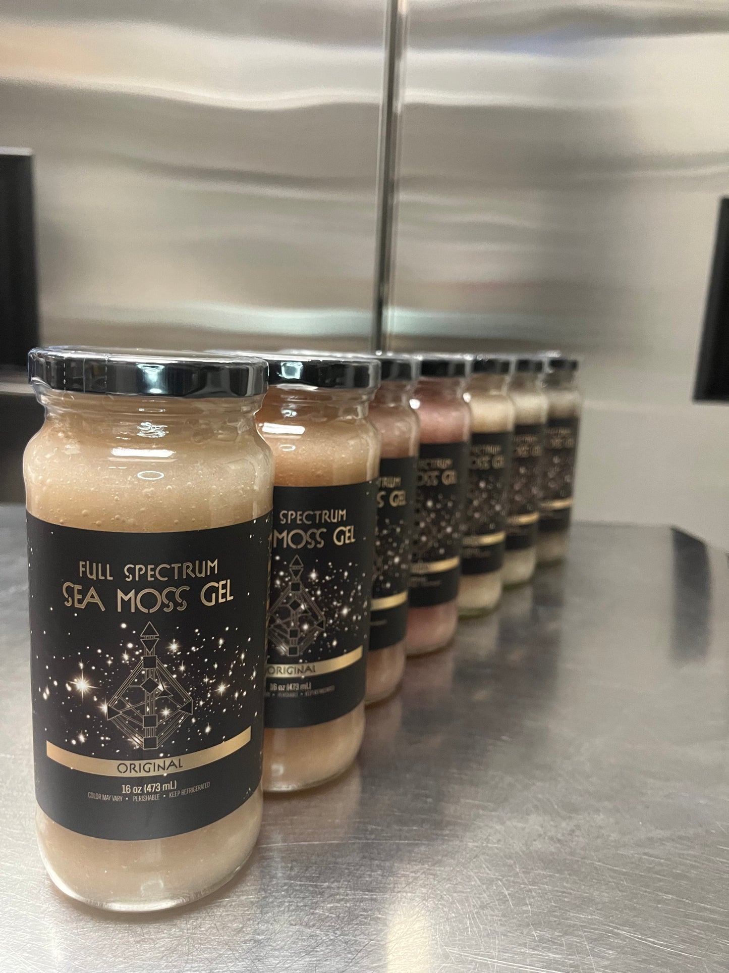 Color Range of Organically Kismets Original Sea moss Gel