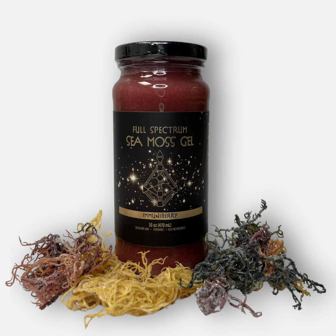 Sea Moss Gel with Elderberry-Sea moss Gel Collagen- Sea Moss Gel Immune Boosting-Full spectrum Vitamin C -organic sea Moss Gel third party tested sustainably sourced from Saint Lucia