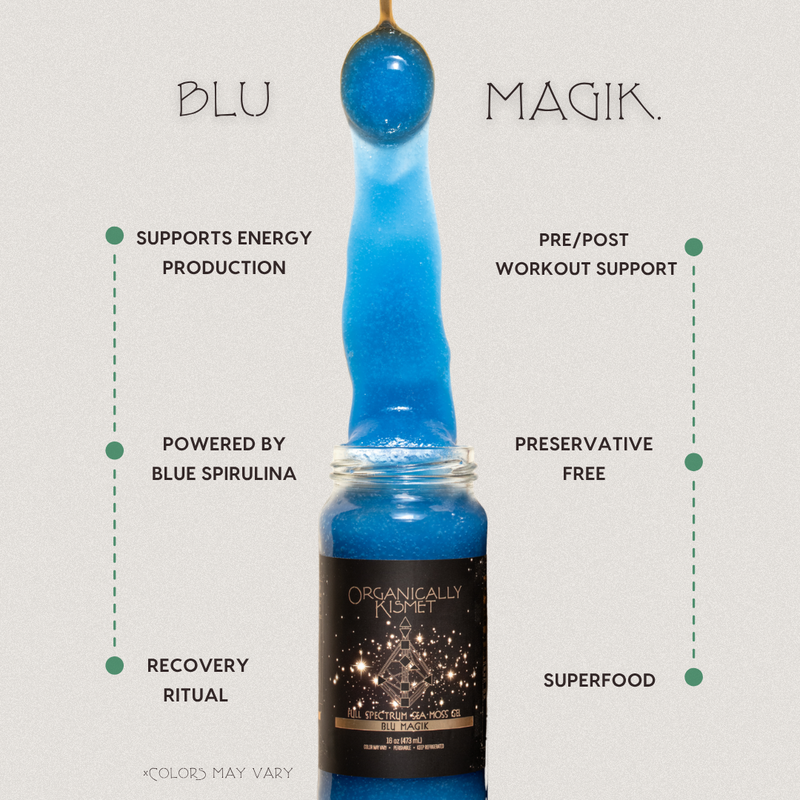 Blu Magik Sea Moss Gel: Blue Spirulina 16 oz.
