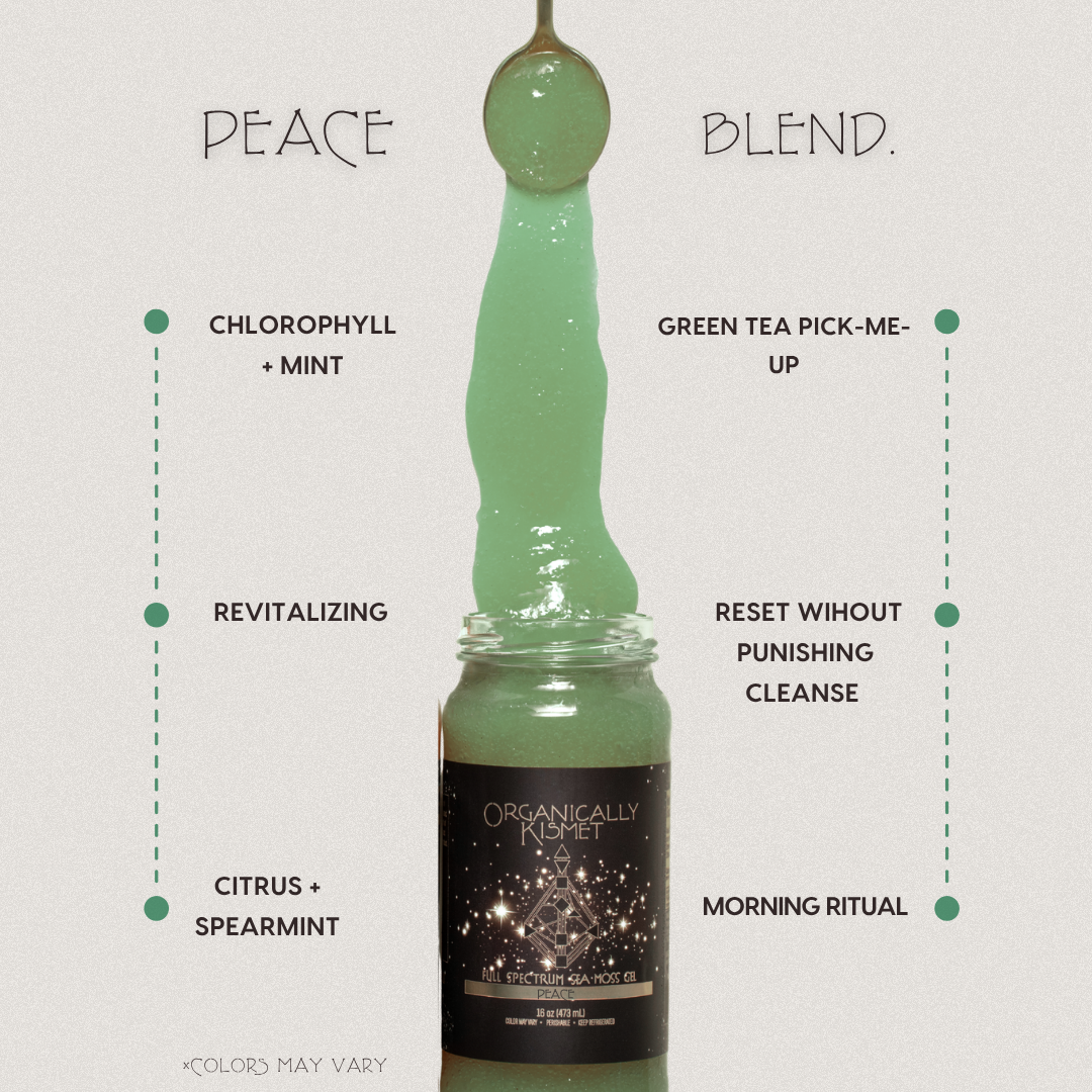 Peace Sea Moss Gel: Citrus Mint + Chlorophyll 16 oz.